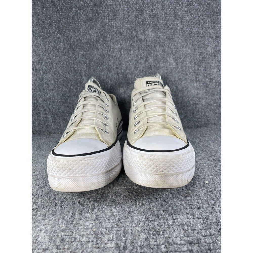 Converse Chuck Taylor All Star Platform Womens 8 Shoes White Thrashed Sneakers - Picture 3 of 11